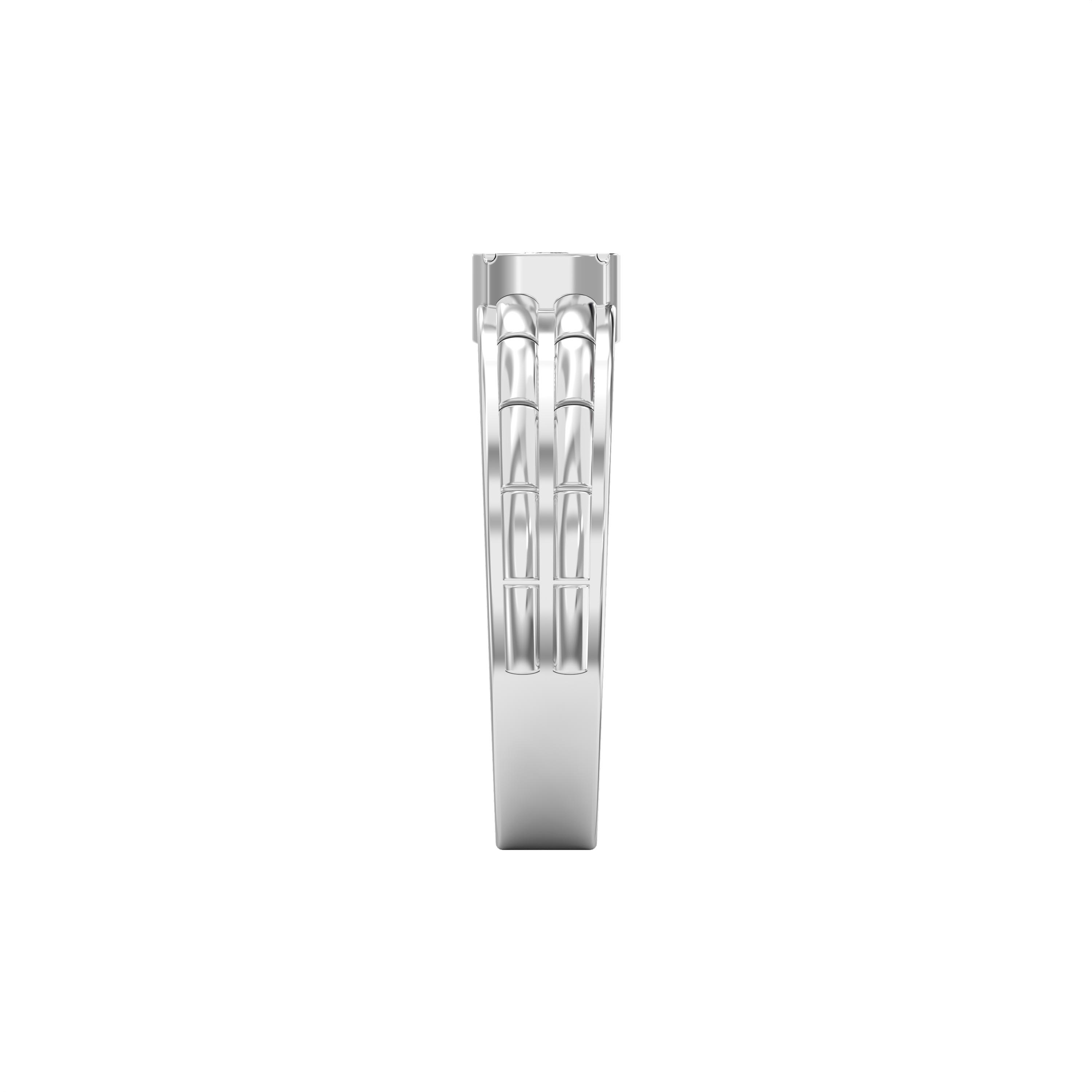 Round Diamond Solitaire Sentinel Men's  Ring | Lab - Grown Diamond Jewelry - Valam Design