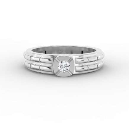 Round Diamond Solitaire Sentinel Men's  Ring | Lab - Grown Diamond Jewelry - Valam Design