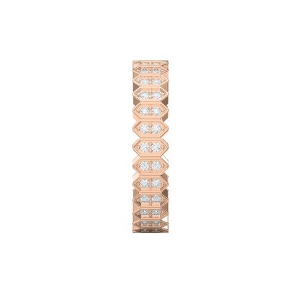 Eternal Hexagon  Round Shape Diamond Band – Marquise Motif Wedding Ring | Lab-Grown & Natural Diamonds