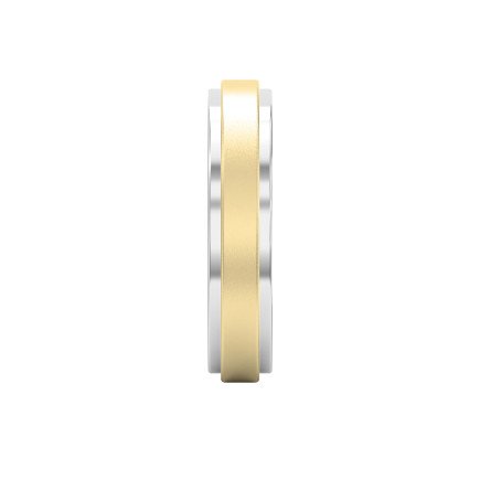 Two-Tone Wedding Band Crafted Entirely in Gold for Men