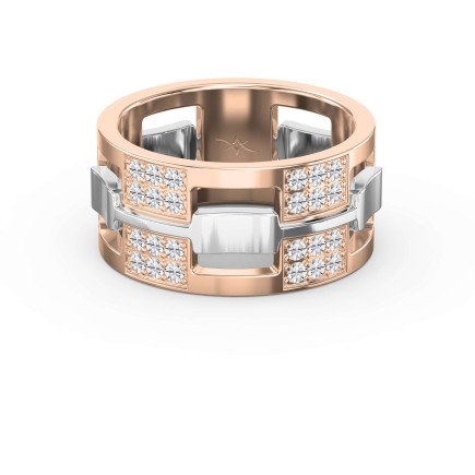 Bold Men’s Diamond Wedding Band – 11mm Wide, 2.30mm High, with 1.5 Carat Diamonds