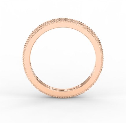 Diamond Band Ring – Alternating Baguette  Cut Diamonds with Milgrain Detailing | Elegant Wedding & Anniversary Ring | Luxury Fine Jewelry Gift