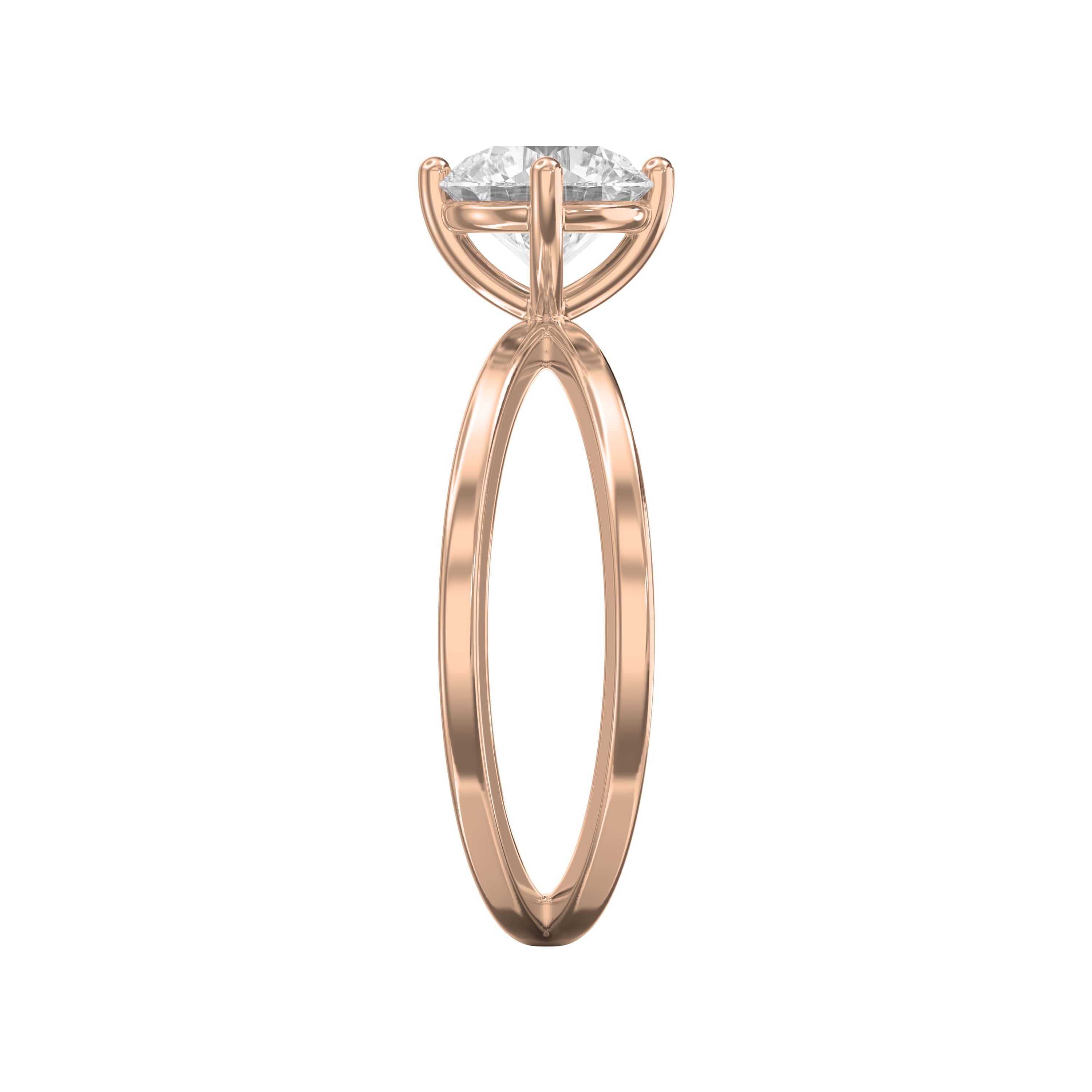 4-Prong Diamond Ring with Criss-Cross Band
