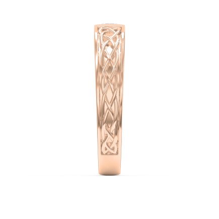 Celtic Knot Princess-Cut Diamond Vintage Band – Available in Yellow, White, Rose Gold & Platinum