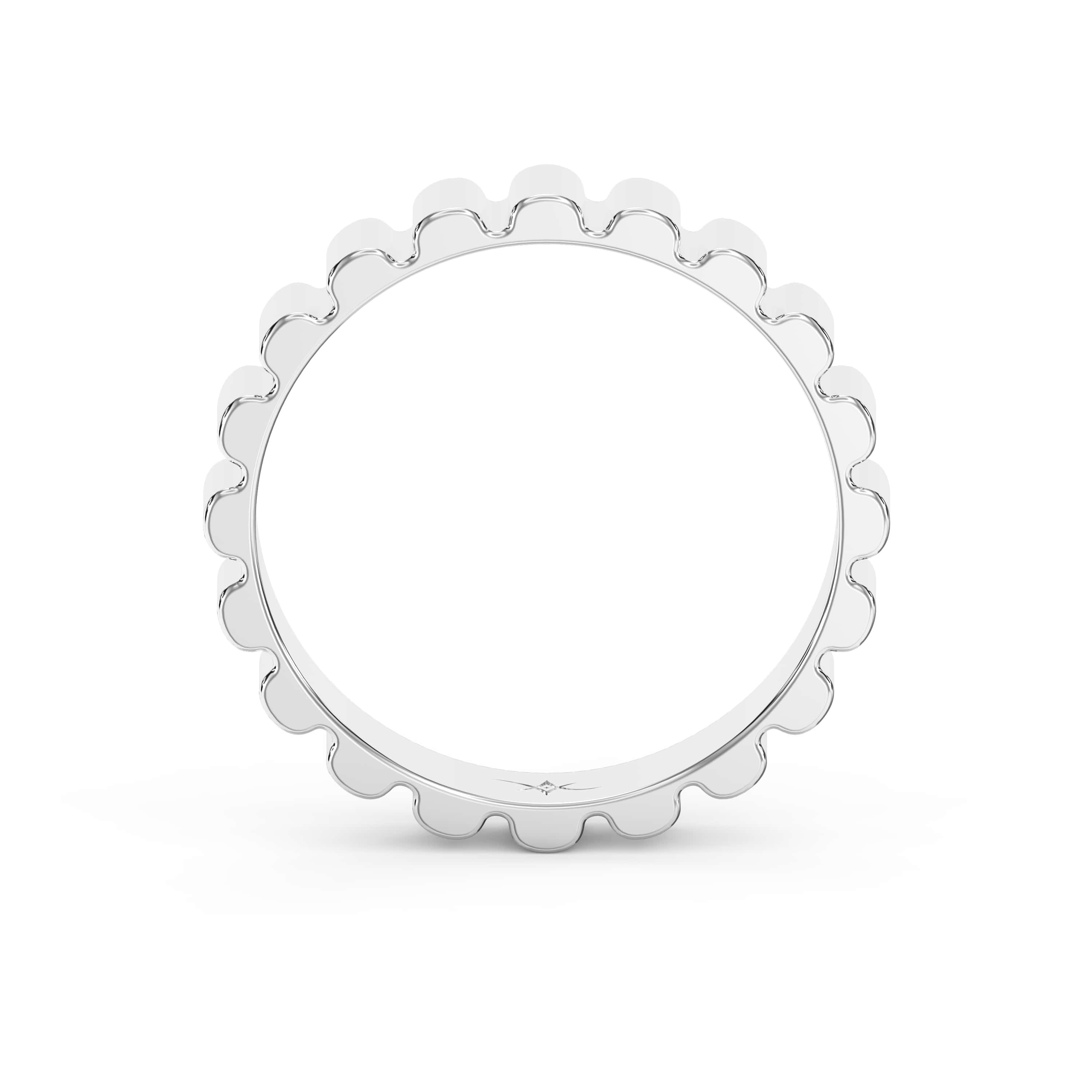 Fluted Wedding Band for Him – Solid Gold for Men