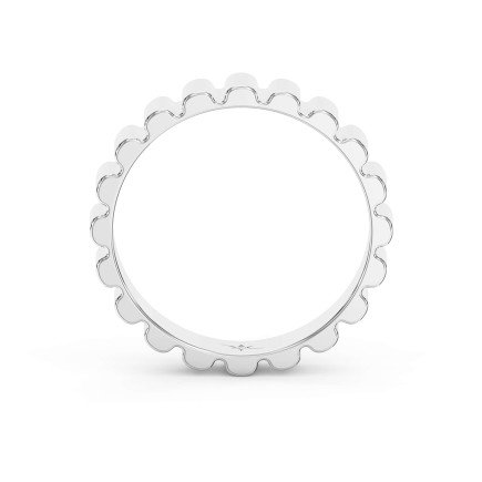 Fluted Wedding Band for Him – Solid Gold for Men