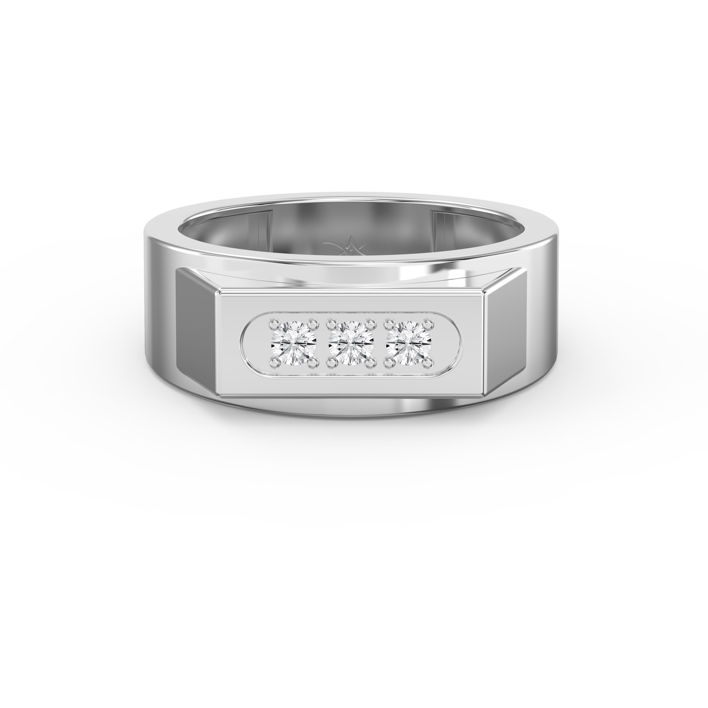 Elegance  Regal Trio Diamond Band for Men – Lab - Grown & Natural Diamond Jewelry - Valam Design