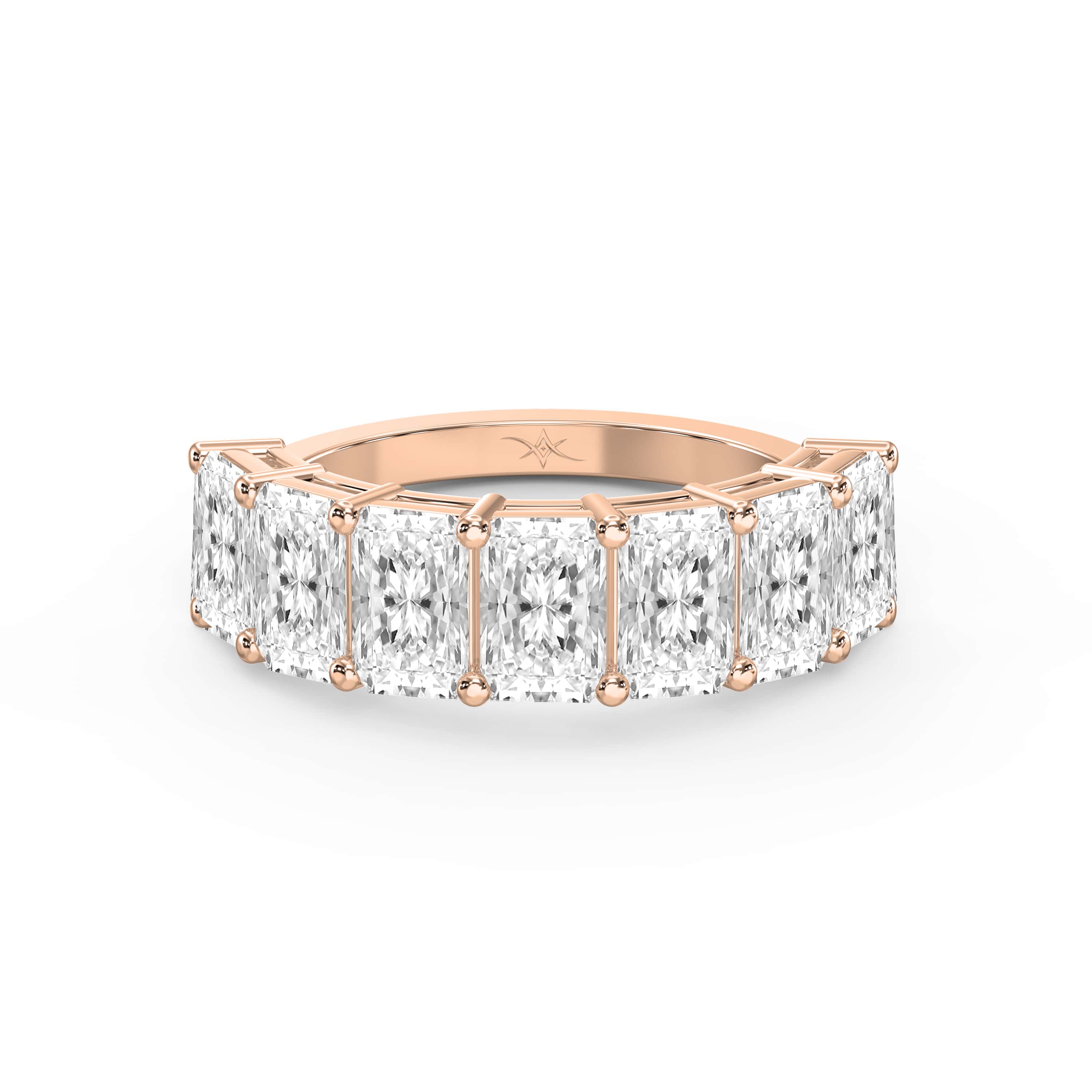 3.5 Carat Radiant Cut Lab-Grown Diamond Half Eternity Band – Understated Brilliance, Lasting Elegance