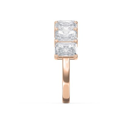 3.5 Carat Radiant Cut Lab-Grown Diamond Half Eternity Band – Understated Brilliance, Lasting Elegance