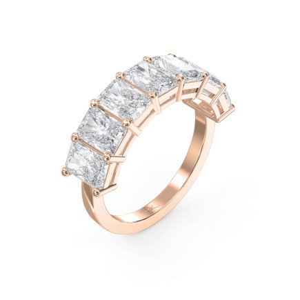 3.5 Carat Radiant Cut Lab-Grown Diamond Half Eternity Band – Understated Brilliance, Lasting Elegance