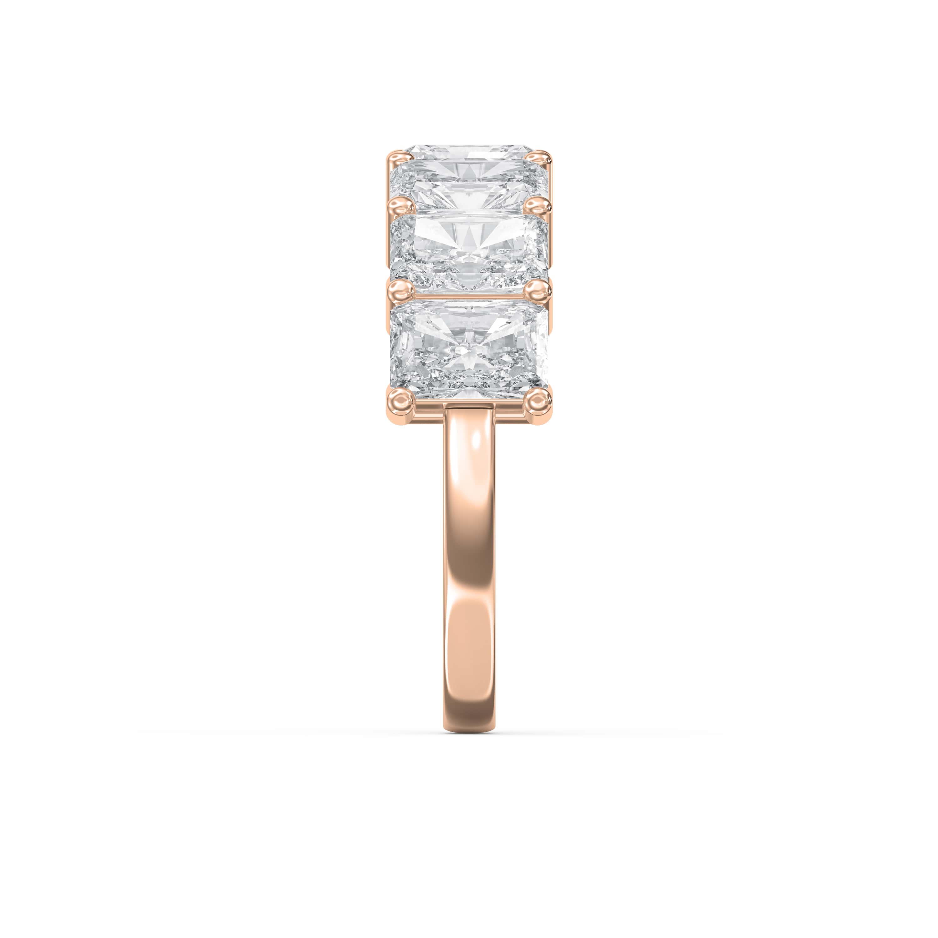 3.5 Carat Radiant Cut Lab-Grown Diamond Half Eternity Band – Understated Brilliance, Lasting Elegance