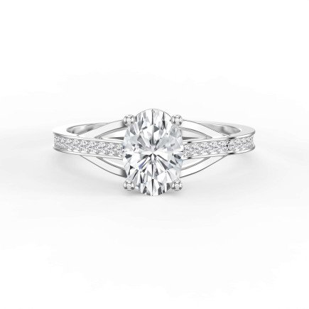 4-Prong Crossover Diamond Ring Elegance in Motion – A Twist on Timeless