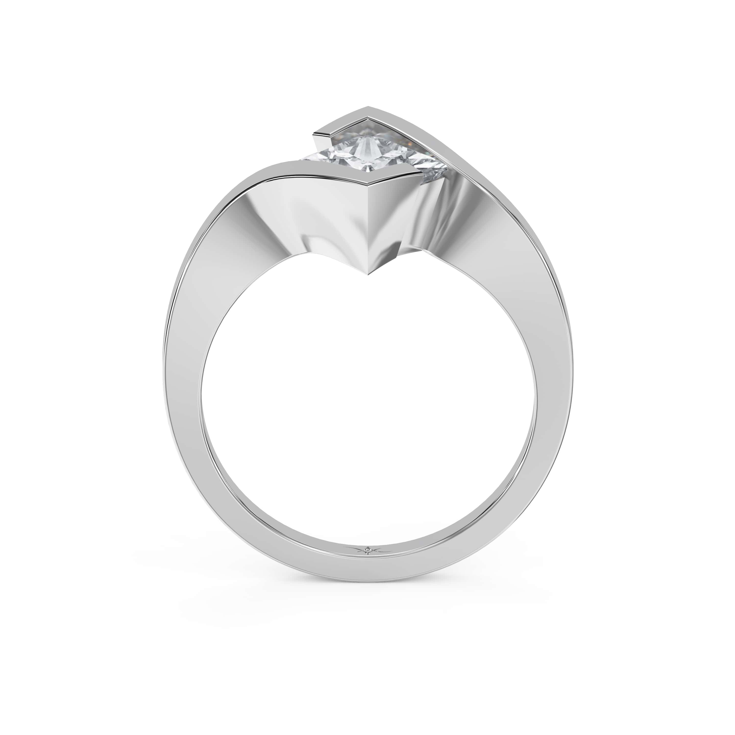 Modern Geometric Diamond Ring