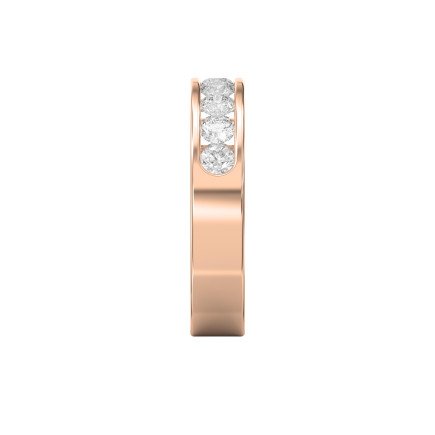 Channel Set Round Diamond Wedding Band – Classic Anniversary Ring for Women | Lab-Grown & Natural Diamonds