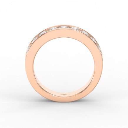 Channel Set Round Diamond Wedding Band – Classic Anniversary Ring for Women | Lab-Grown & Natural Diamonds