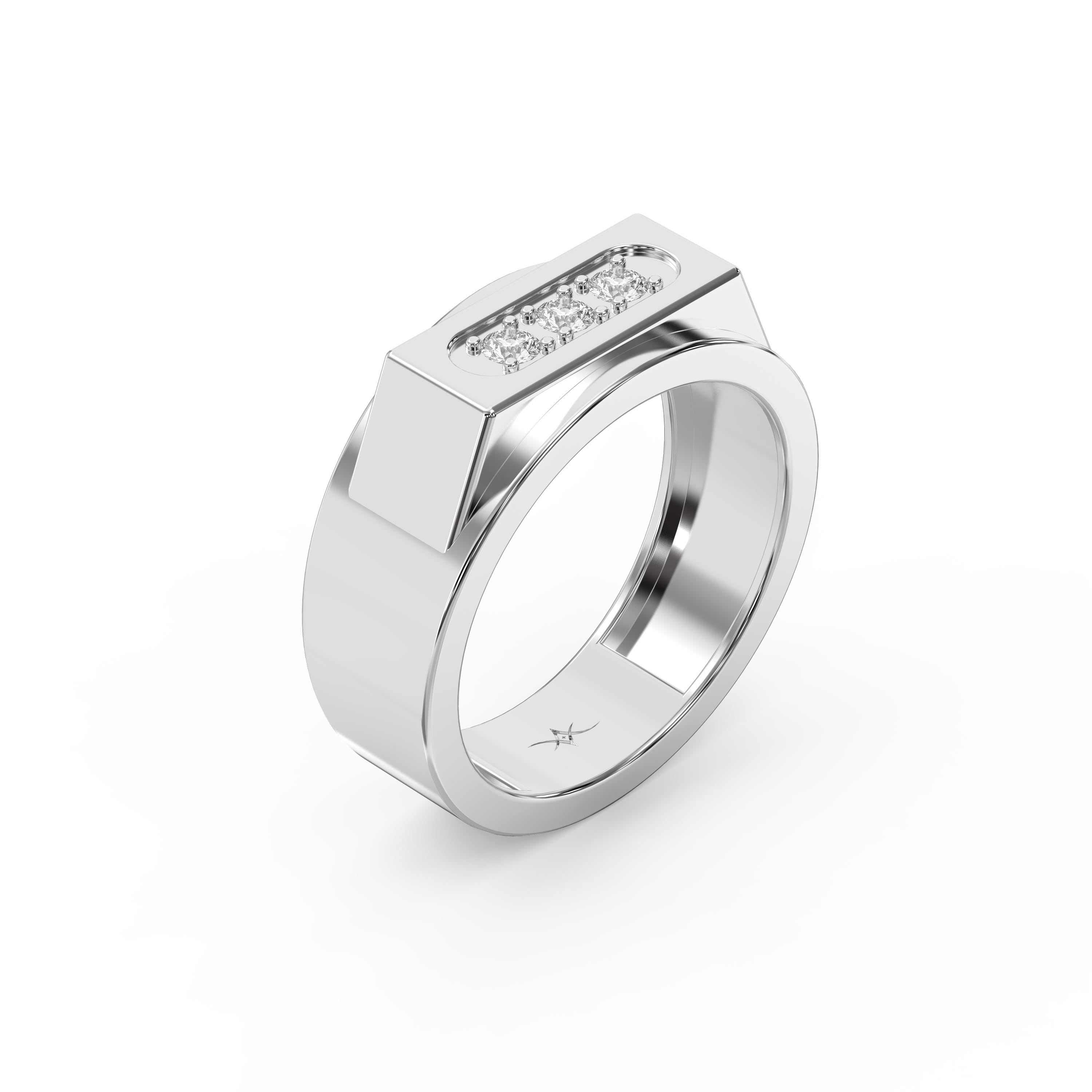 Elegance  Regal Trio Diamond Band for Men – Lab - Grown & Natural Diamond Jewelry - Valam Design