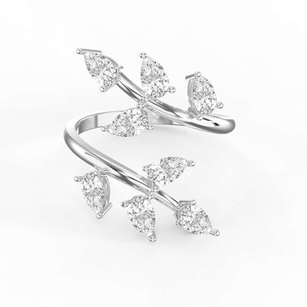 2 Carat 8-Stone Pear Shape Diamond Ring – Lab Grown & Natural Options