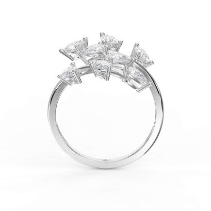 2 Carat 8-Stone Pear Shape Diamond Ring – Lab Grown & Natural Options