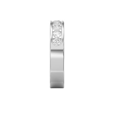 Channel Set Round Diamond Wedding Band – Classic Anniversary Ring for Women | Lab-Grown & Natural Diamonds