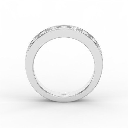 Channel Set Round Diamond Wedding Band – Classic Anniversary Ring for Women | Lab-Grown & Natural Diamonds