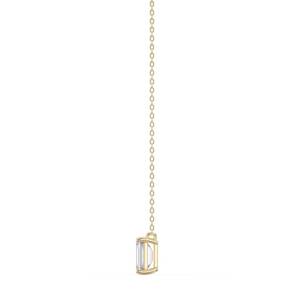 Emerald Shape Diamond Necklace – Choose Lab Grown or Natural Center Diamond