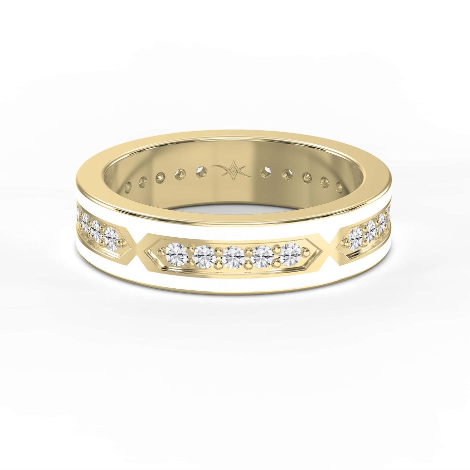 0.45 Carat Diamond Band for Women – EF VS Clarity | Custom Gold Color & Weight