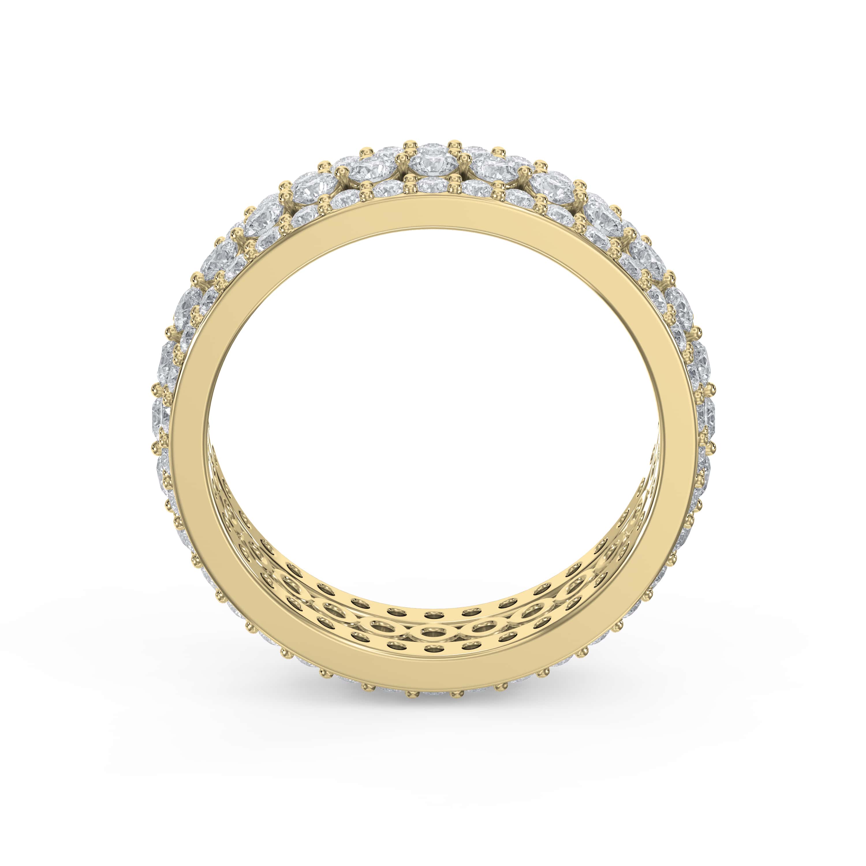 The Casey Three Diamond Row Eternity Wedding Band – Lab-Grown or Natural