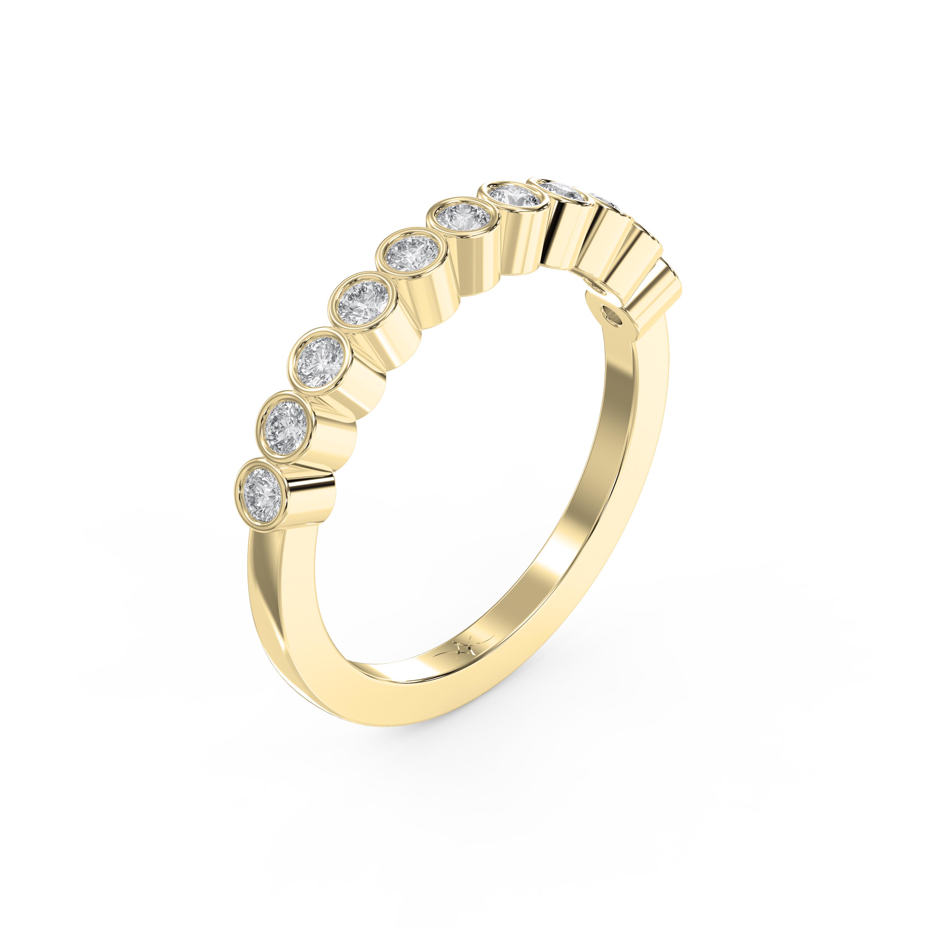 Half Eternity Ring with Round Cut Diamonds – Lab Grown & Natural