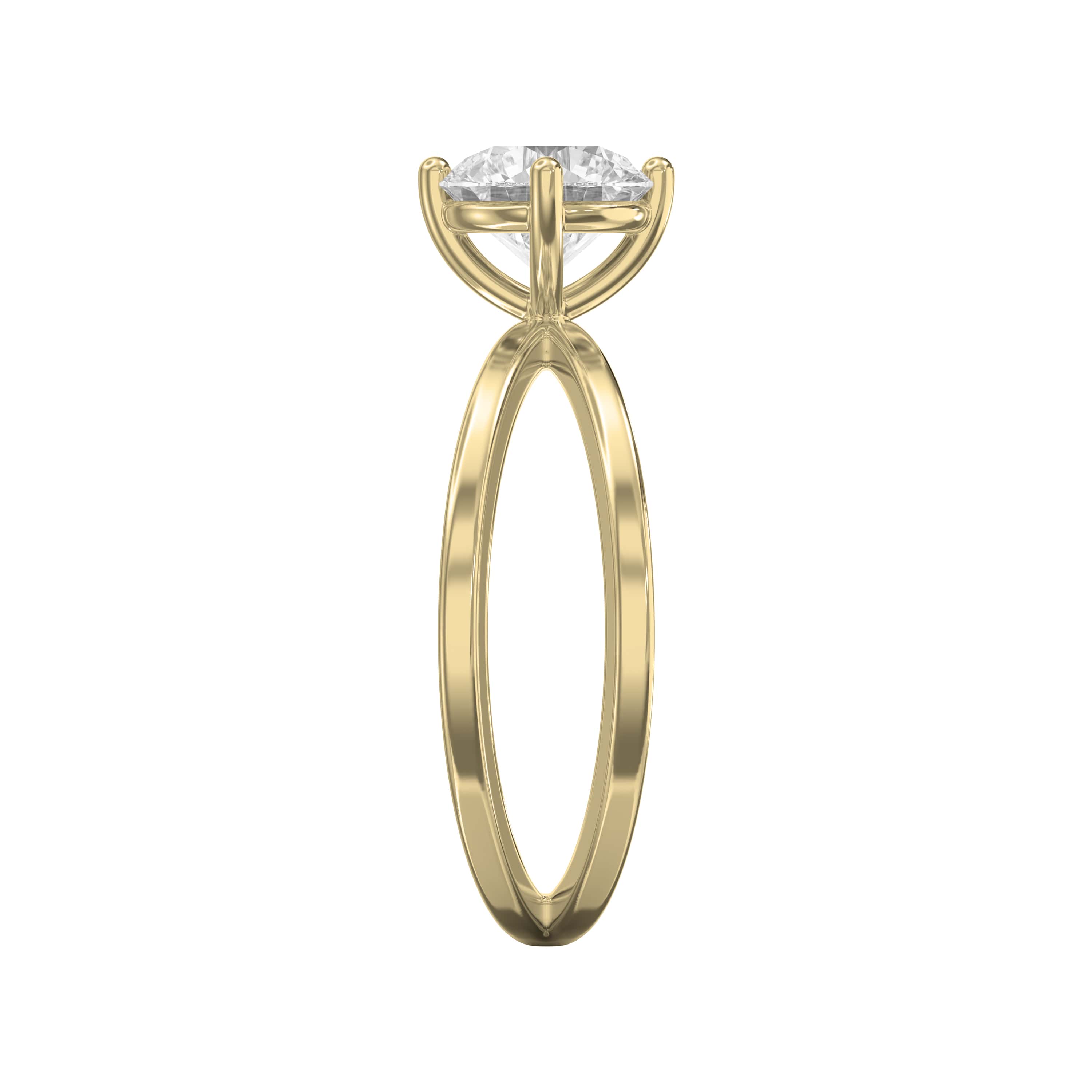 4-Prong Diamond Ring with Criss-Cross Band