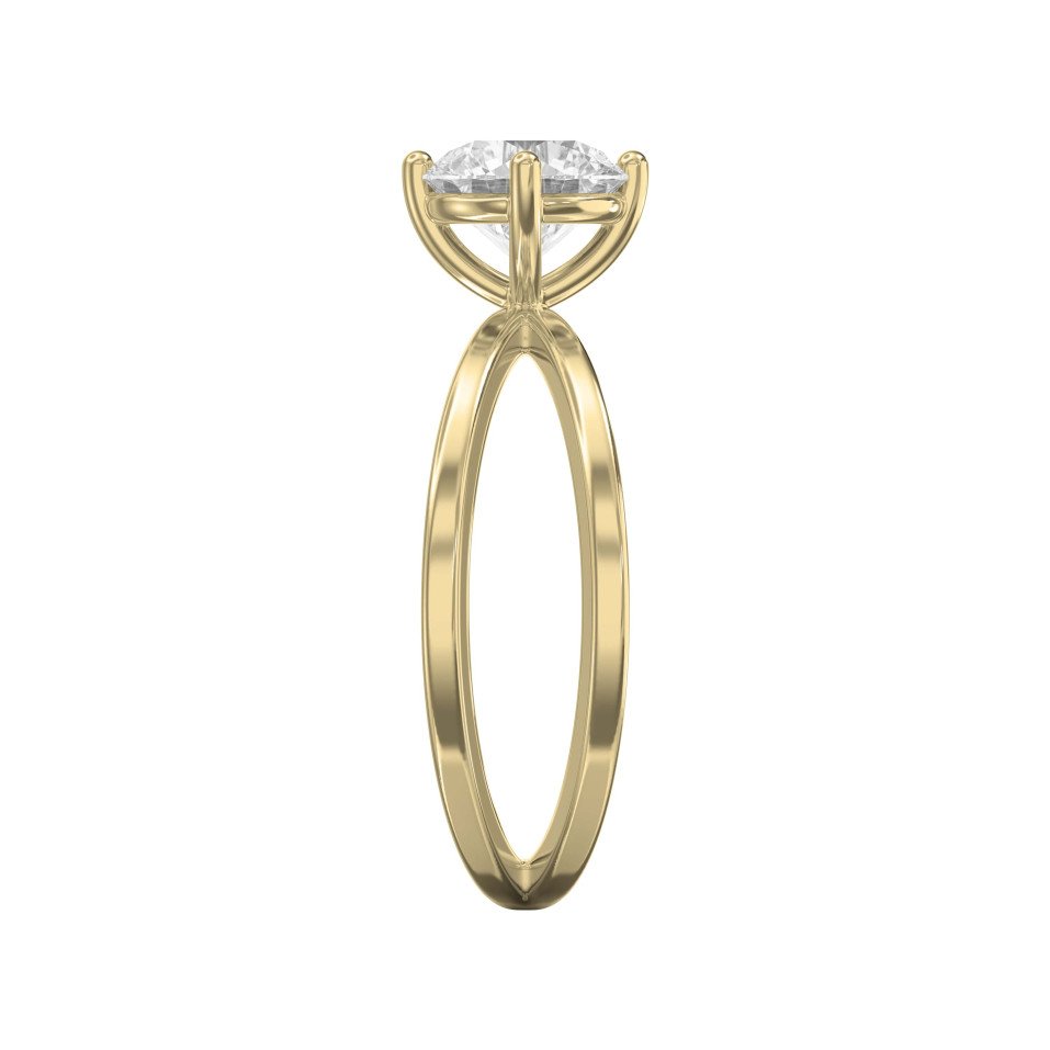 4-Prong Diamond Ring with Criss-Cross Band