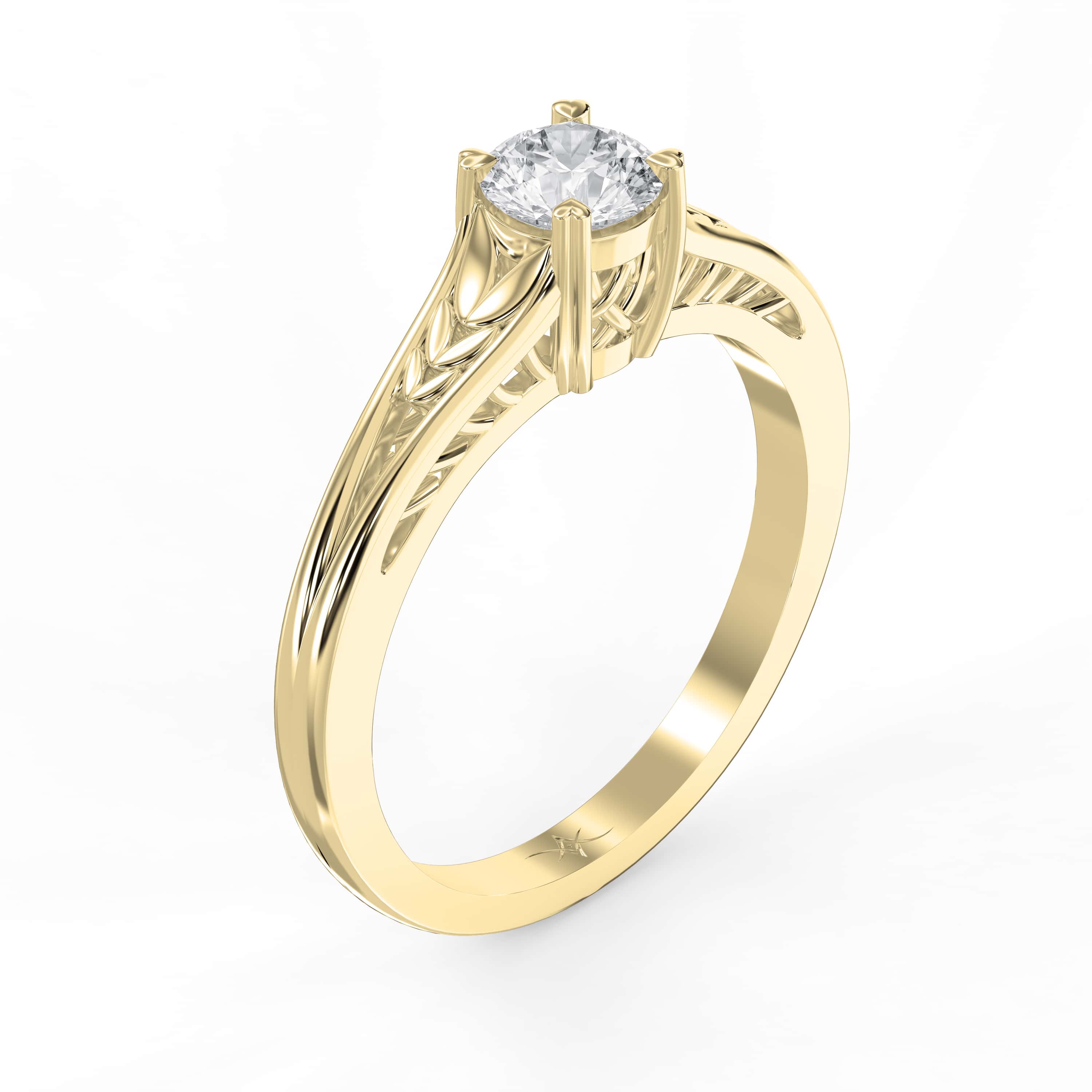 Enchanted Solitaire Design Vintage Ring – Choose Lab Grown & Natural Diamonds