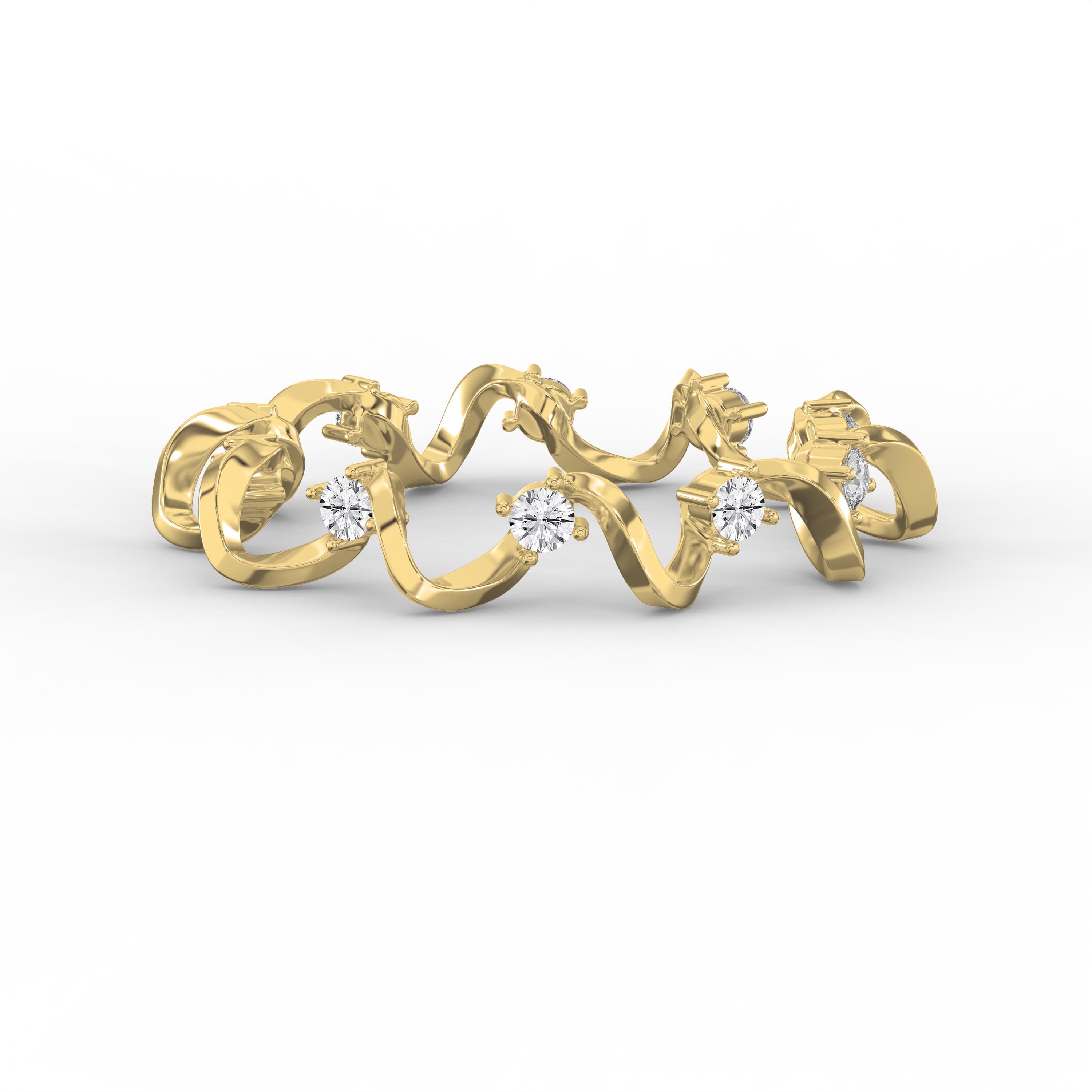 Whispering Stream Round Diamond Eternity Band | Lab - Grown & Natural Diamond Jewelry - Valam Design