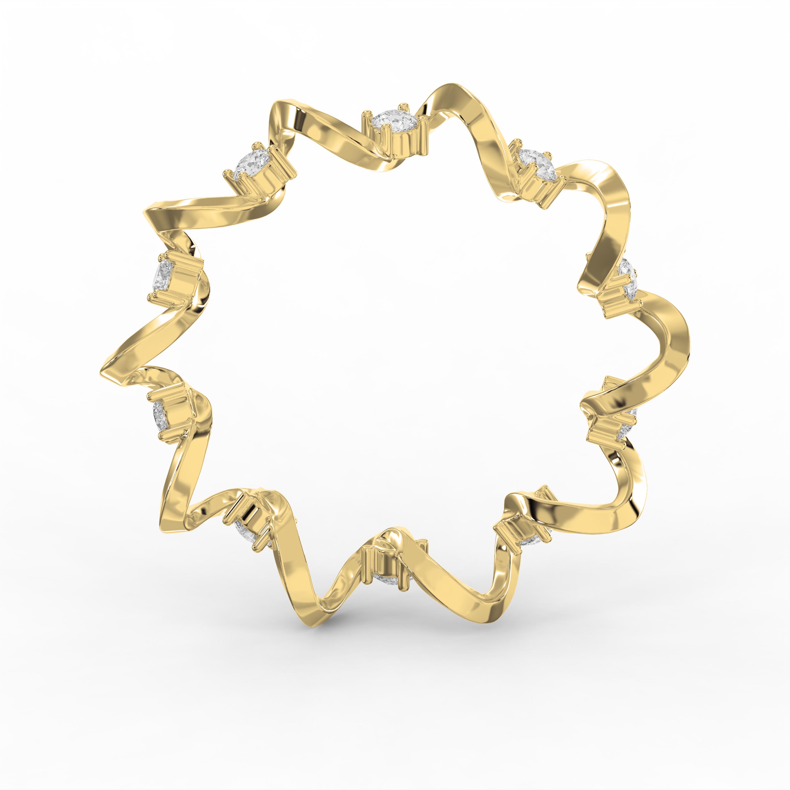 Whispering Stream Round Diamond Eternity Band | Lab - Grown & Natural Diamond Jewelry - Valam Design