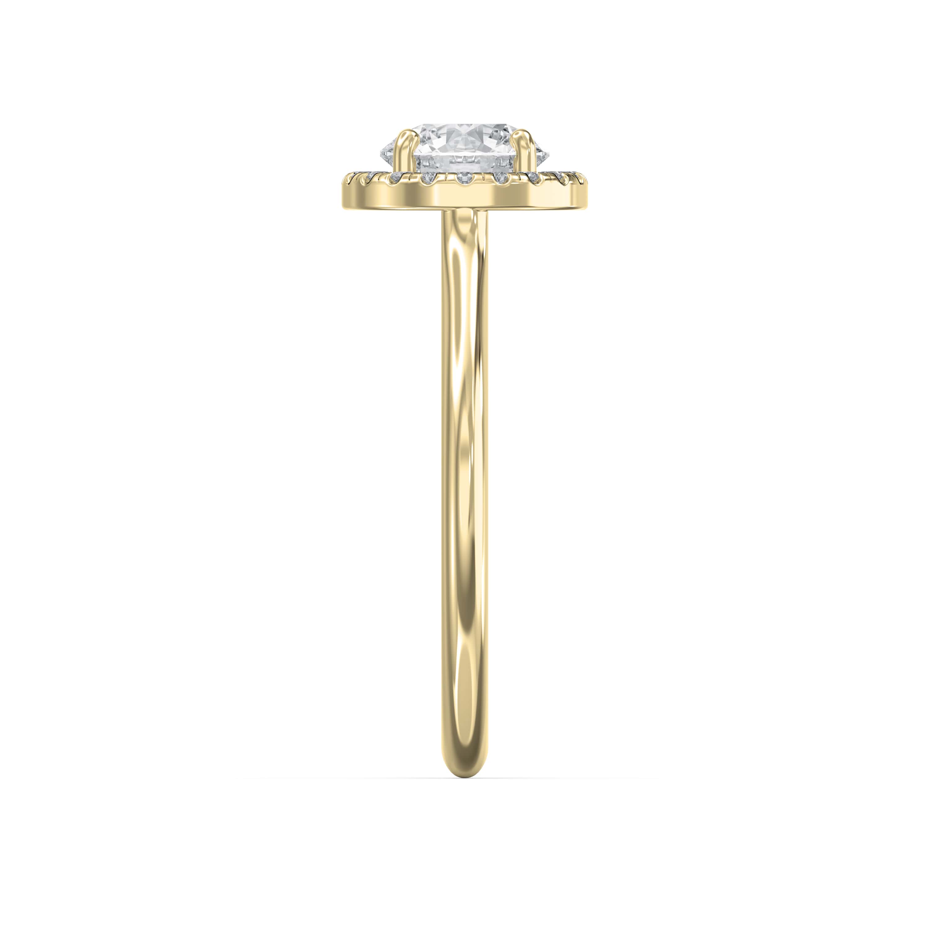 Classic Halo Diamond Engagement Ring – Premium Selection, Designed to Highlight Both Lab-Grown and Natural Diamond