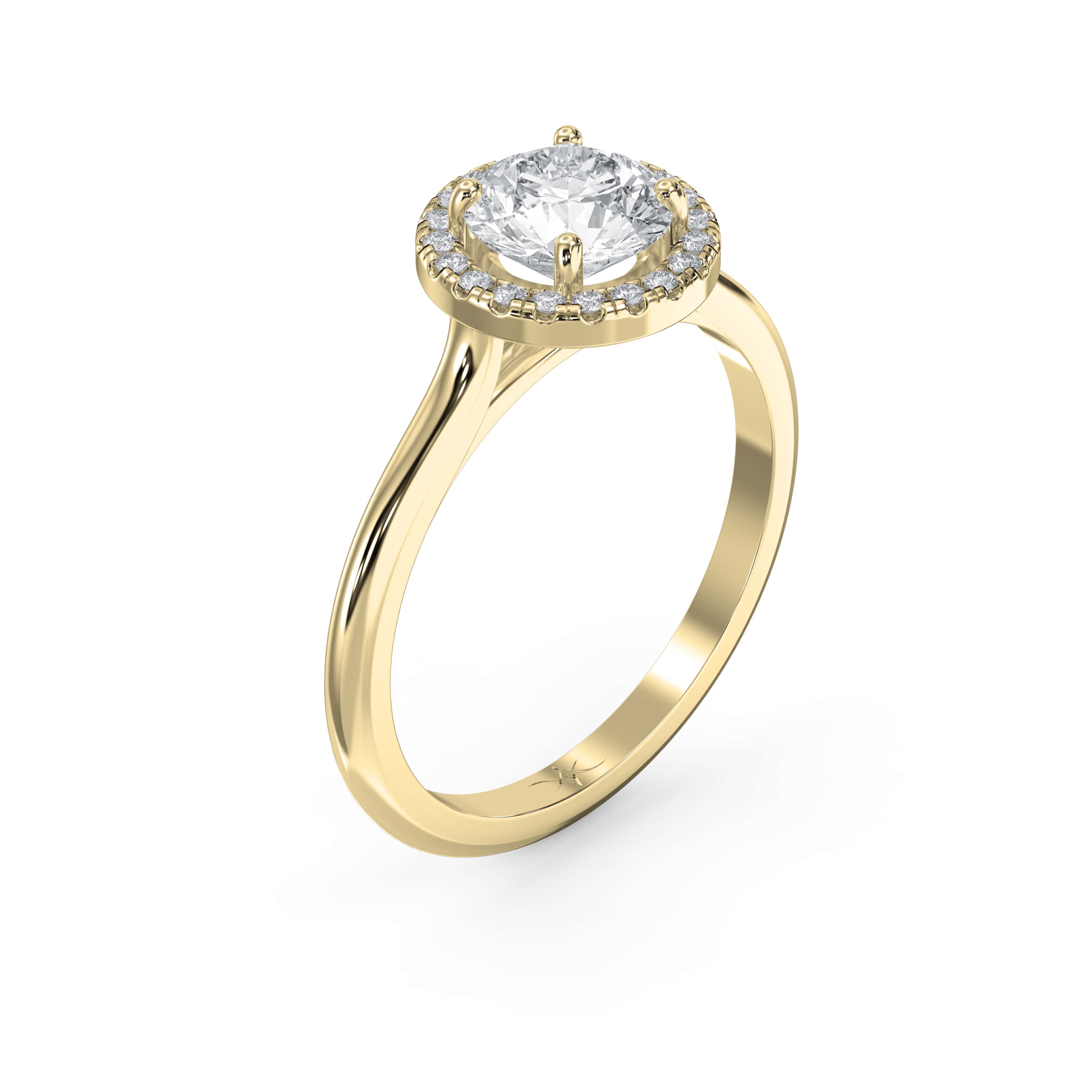 Classic Halo Diamond Engagement Ring – Premium Selection, Designed to Highlight Both Lab-Grown and Natural Diamond