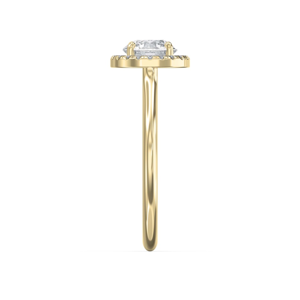 Classic Halo Diamond Engagement Ring – Premium Selection, Designed to Highlight Both Lab-Grown and Natural Diamond
