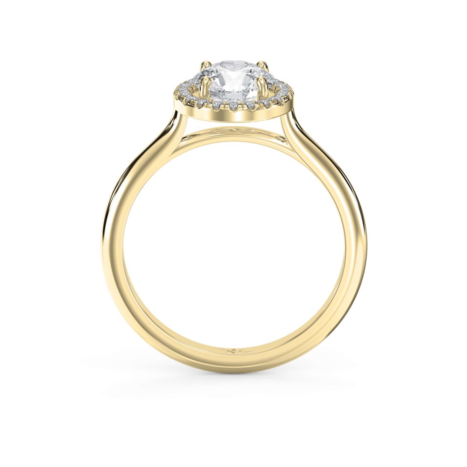 Classic Halo Diamond Engagement Ring – Premium Selection, Designed to Highlight Both Lab-Grown and Natural Diamond