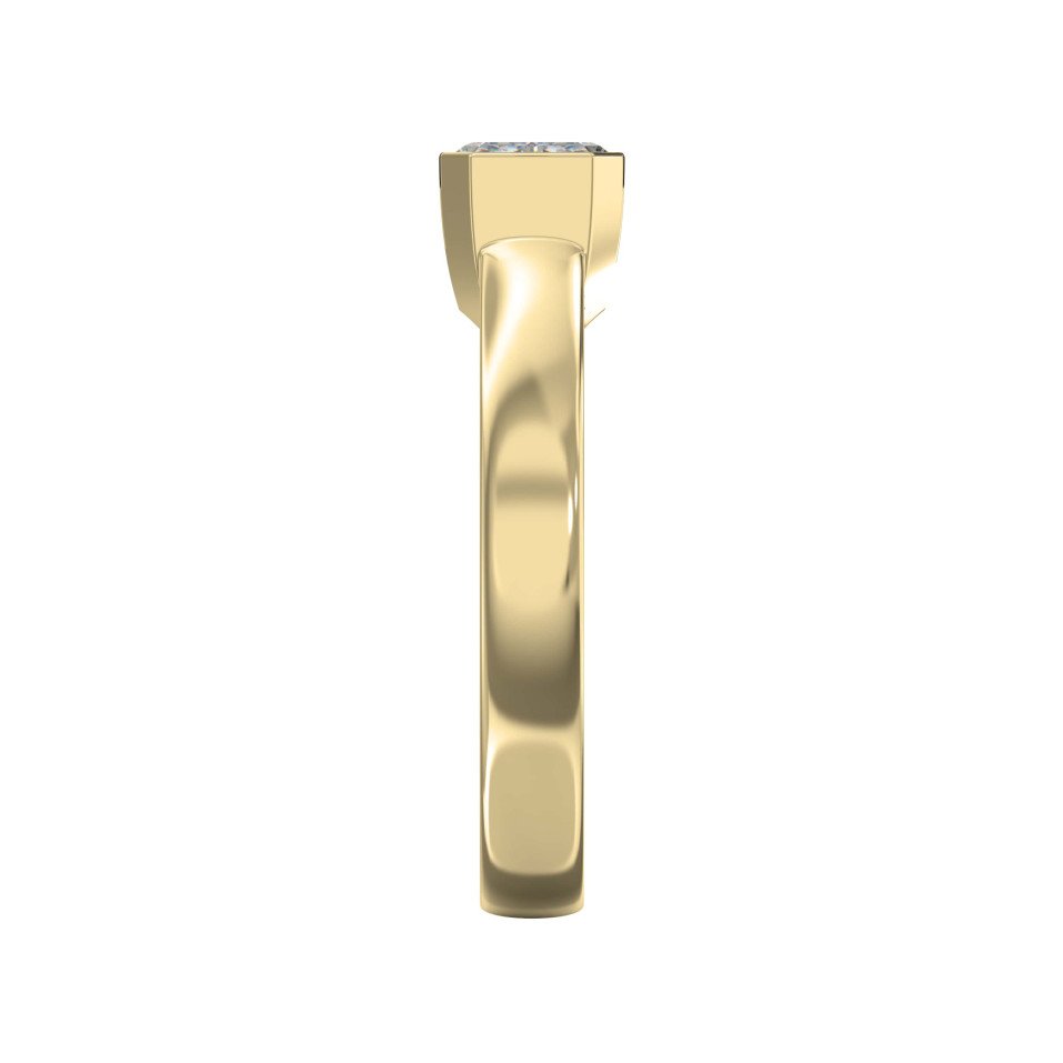 Bar Channel Setting Emerald Shape Diamond Ring – Lab Grown or Natural Diamonds