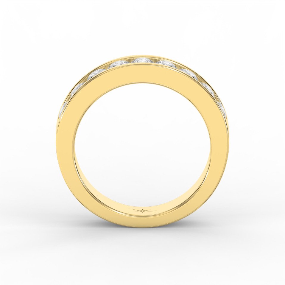 Channel Set Round Diamond Wedding Band – Classic Anniversary Ring for Women | Lab-Grown & Natural Diamonds