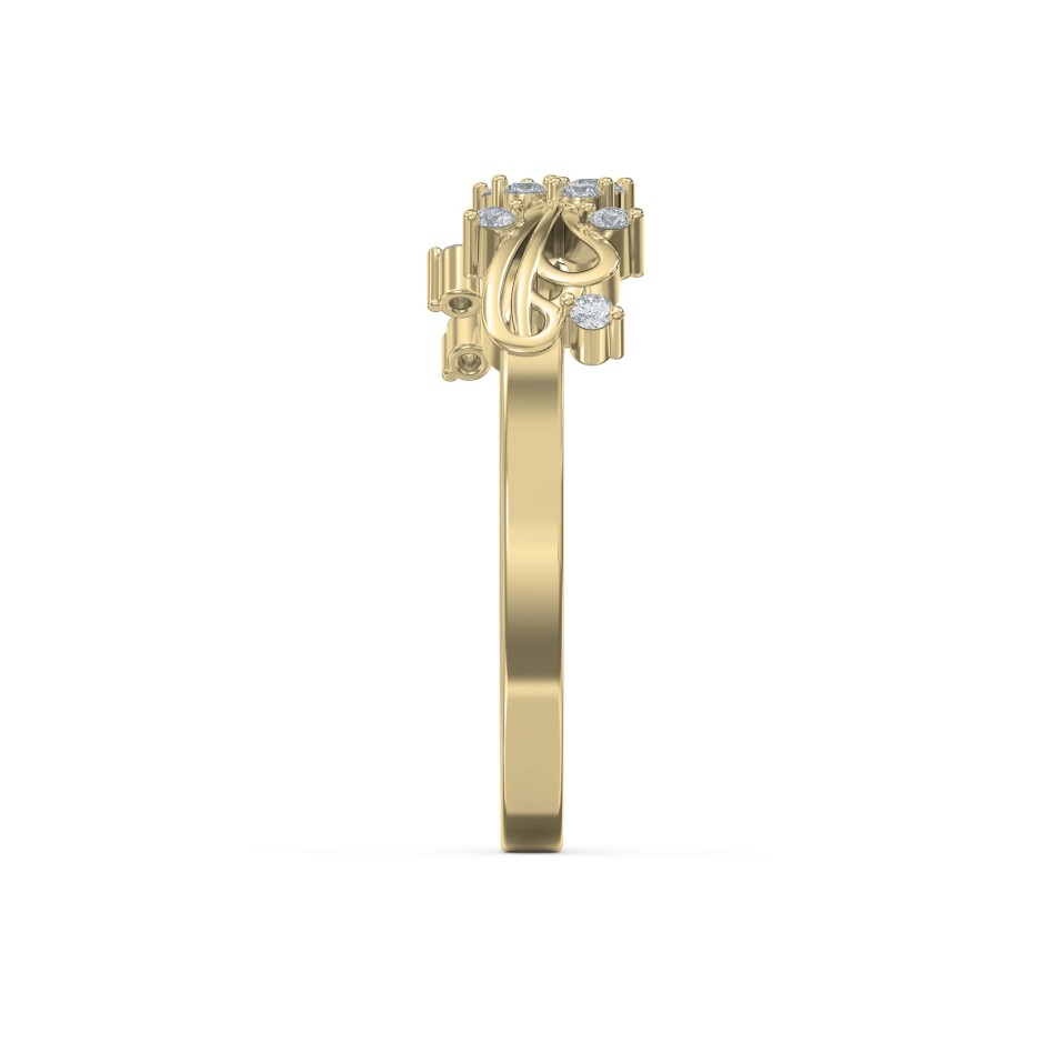 Glowing Leaves Diamond Ring with Lab-Grown & Natural Diamonds.