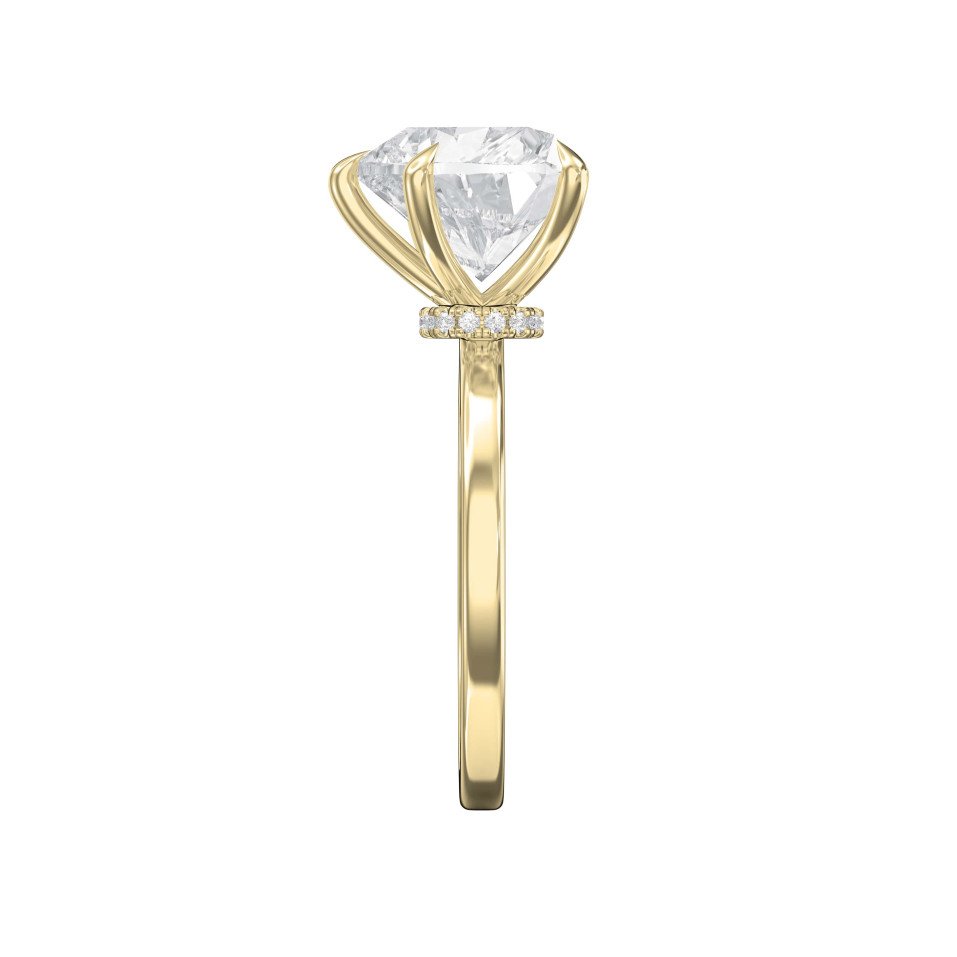 Heart Shape Hidden Halo Engagement Ring – Choose Lab-Grown & Natural Diamond