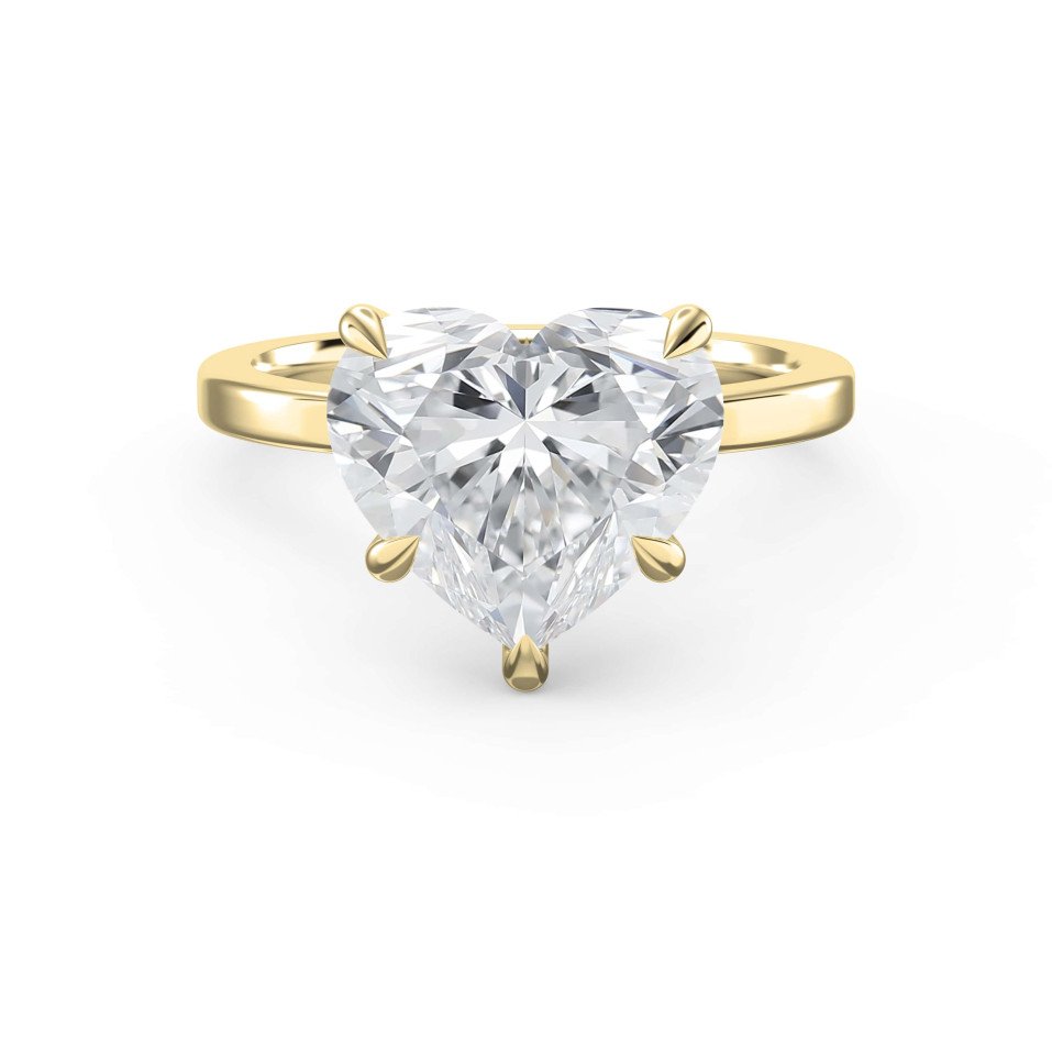 Heart Shape Hidden Halo Engagement Ring – Choose Lab-Grown & Natural Diamond