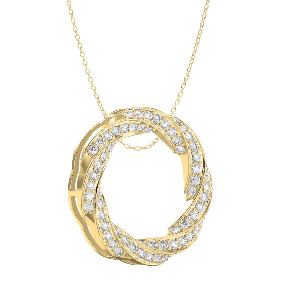 Round Diamond Twisted Circle of Life Fashion Necklace | Lab-Grown & Natural Diamond Jewelry – Valam Design