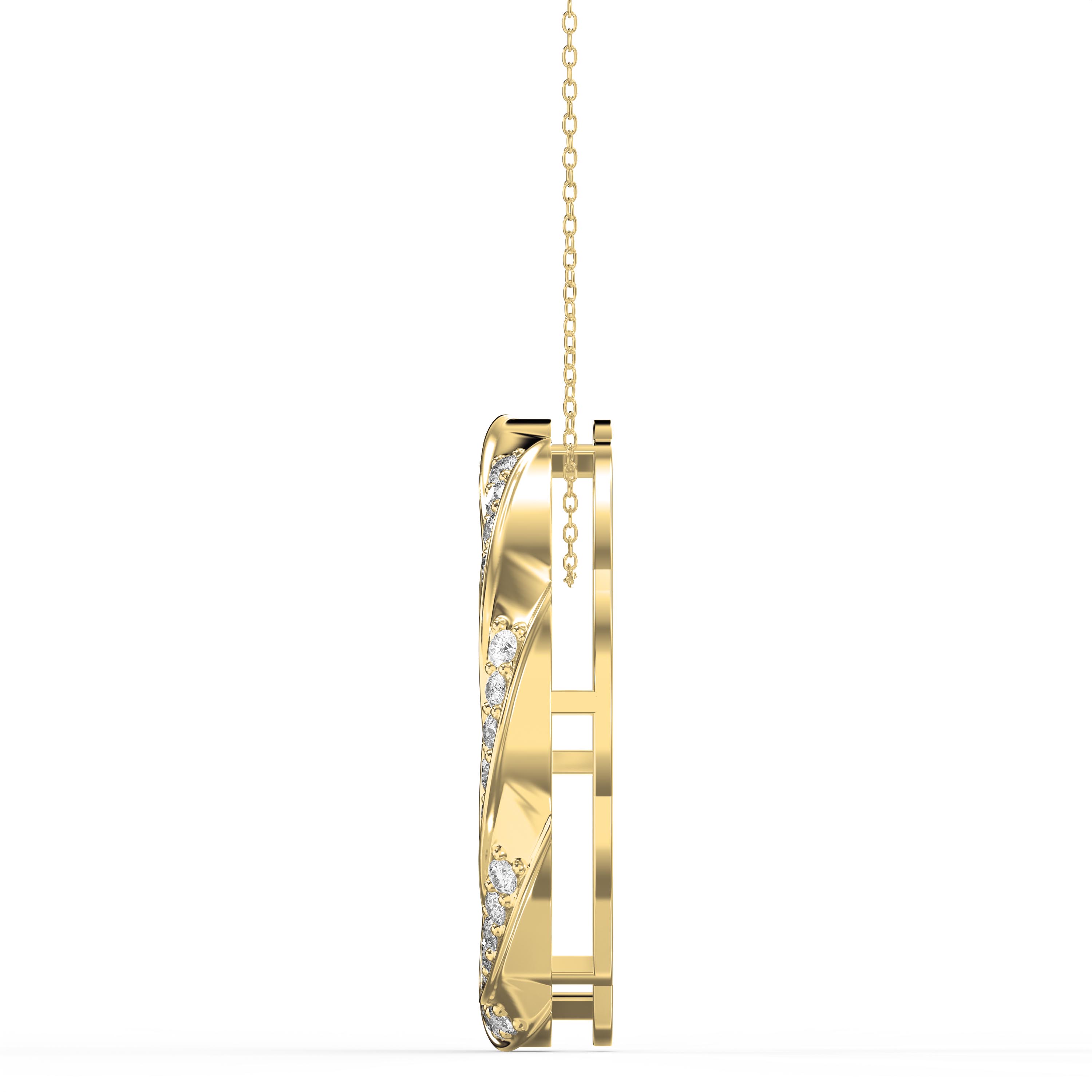 Round Diamond Twisted Circle of Life Fashion Necklace | Lab-Grown & Natural Diamond Jewelry – Valam Design