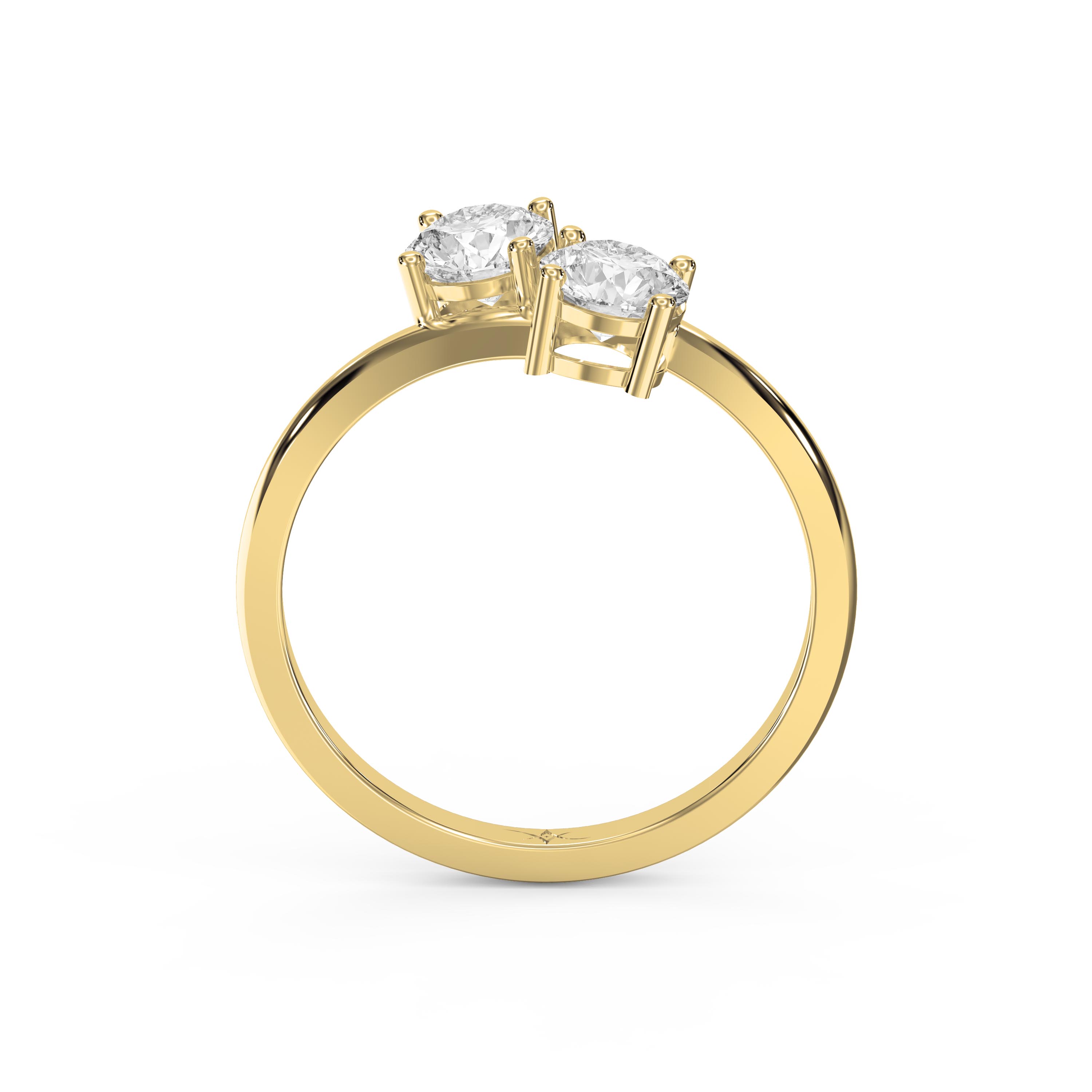 Toi et Moi Ring with Two Round Brilliant Diamonds | Choose Lab-Grown  Diamond