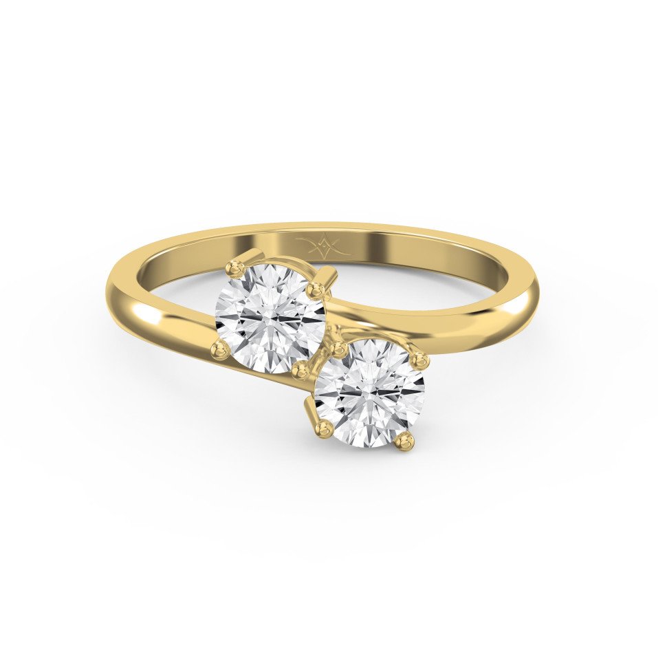 Toi et Moi Ring with Two Round Brilliant Diamonds | Choose Lab-Grown  Diamond