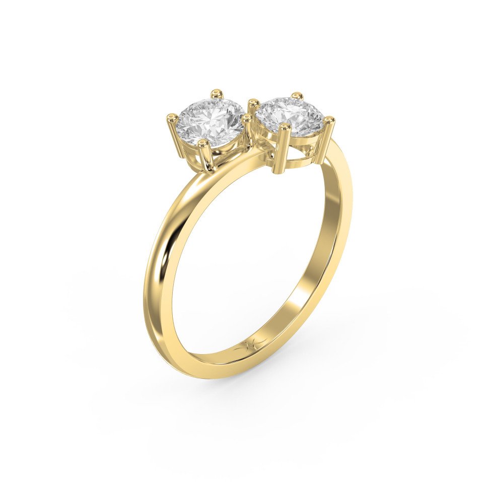 Toi et Moi Ring with Two Round Brilliant Diamonds | Choose Lab-Grown  Diamond
