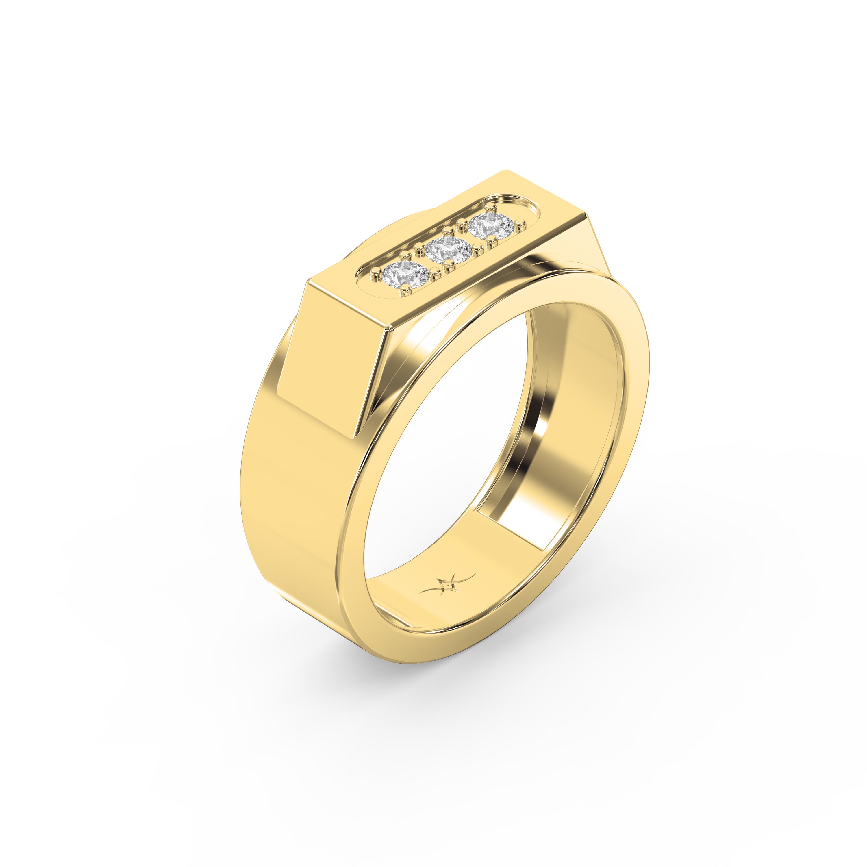 Elegance  Regal Trio Diamond Band for Men – Lab - Grown & Natural Diamond Jewelry - Valam Design