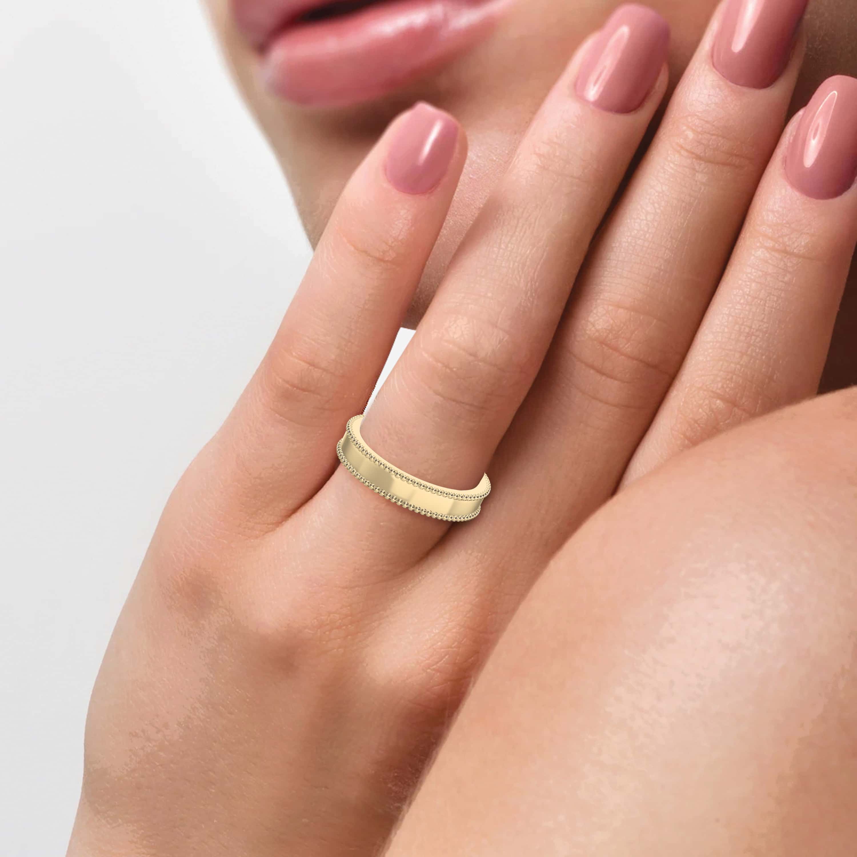 Women's Comfort Fit Classic Gold Ring