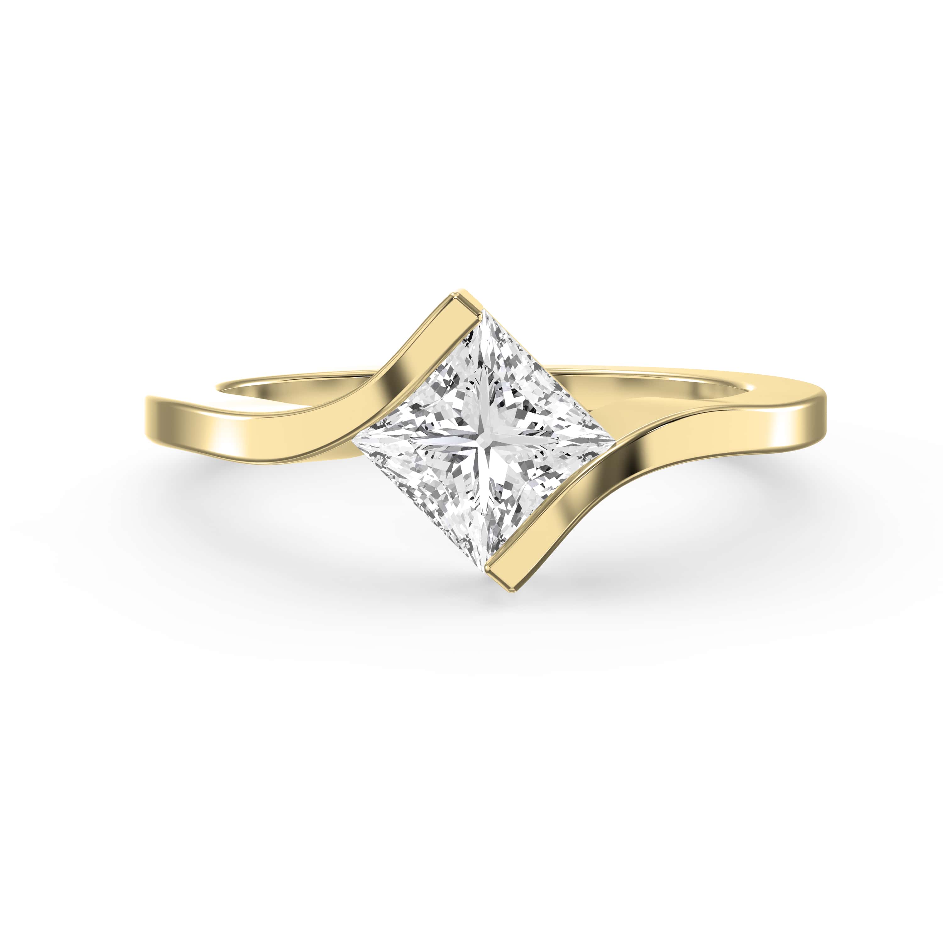 Rylan Sweeping Band Solitaire Ring Setting